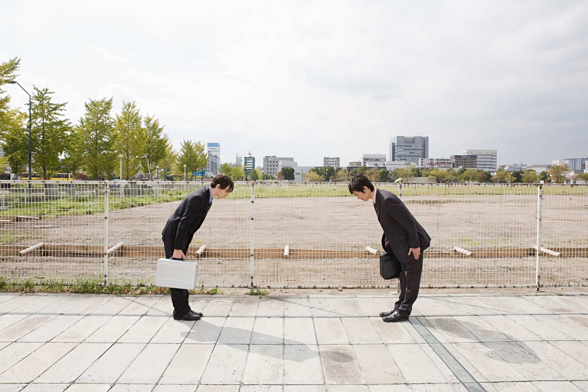 Businessman bowing